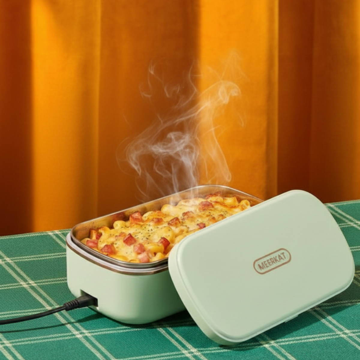 Lunch Box Chauffante Électronique Portable – Chauffe en 15 min, Compacte & Nomade